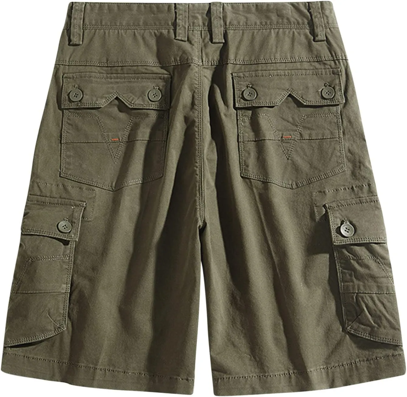 Men’s Cargo Shorts 5 Inch Inseam Perfect Classic Fit Multi Pockets Tooling Shorts Fashion Outdoor Linen Shorts