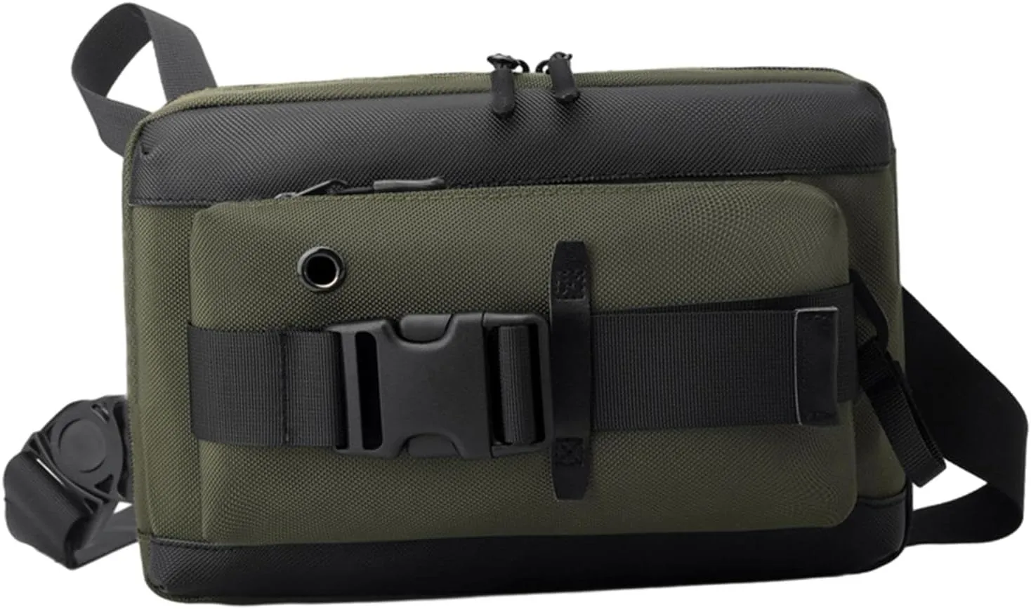 Men's Sleek Chest Pack with Adjustable Belt for Travel and Outdoor Adventures, Green