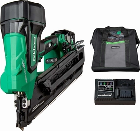 Metabo HPT 36V MultiVolt Cordless Metal Connector Nailer Kit Accepts 1-1/2-Inch and 2-1/2-Inch Nails Strap-Tite Probe Tip NR3665DA