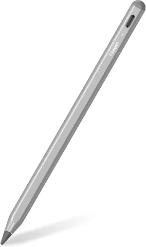 Metapen Pencil A8 for Apple iPad 2018-2025, (2X Faster Charge), Tilt Sensitivity, Pixel Precision, Stylus Pen for iPad 11/10/9/8/7/6th Gen, Pro 12.9/11/13-inch M4, Air 3/4/5/M2/M3, Mini 5/6th, Grey