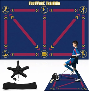 MIAOKE Soccer Footwork Training Mat for All Levels, Anti-Skid, Improves Speed Equipment for All Ages