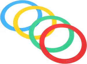Milisten 4pcs Juggling Rings Set Professional Hand Coordination Rings for Circus Performance for Street Shows Stage Acts Unique Design for Interactive Fun