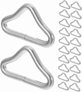 Milisten 70pcs Heavy Duty Trampoline Triangle Rings Buckles V Ring Replacement Parts for Quick Setup Compatible with Multiple Trampoline Brands Strong Connection for Safe Jumping