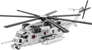 Military Helicopter Building Bricks Set, 1/35 CH-53E Super Stallion Helicopter Model Building Kit for Adults, CH-53E Fighter Jet Building Blocks MOC Military Helicopter Toys(2192 Pieces)