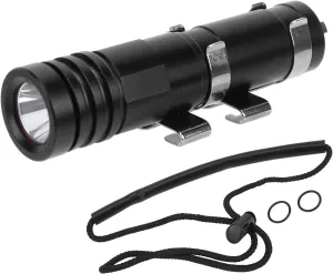 Mini Diving Light,Multifunctional Waterproof Diving Light,200M Underwater LED Flashlight,Aluminum Alloy Camping Lantern(Black)