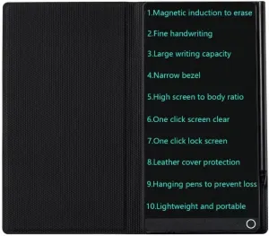 Mini LCD Writing Tablet Updated, 6.5in Erasable Reusable Electronic Drawing Pads, Electronic scratchpad, Hanging Pens with Leather Case