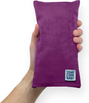 Mini - Microwavable Heating Pad & Reusable Cold Pack - Weighted Heating Pad for Cold Hands, Sore Neck, Achy Wrists - 4” x 8” - 1 lb (Purple Plum)