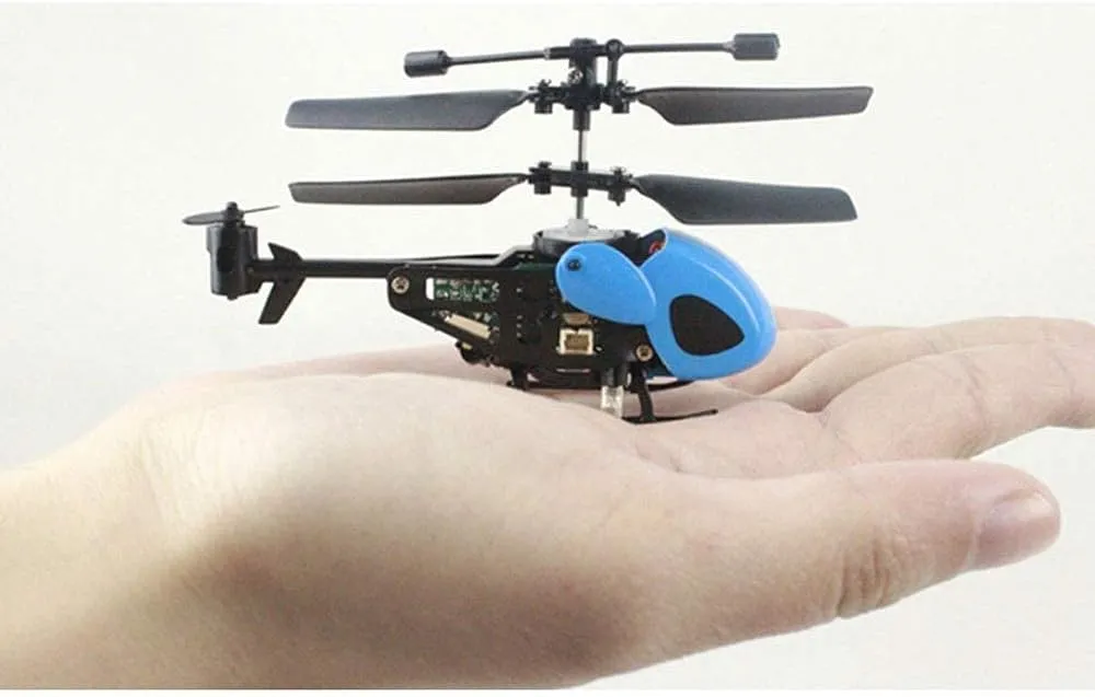 Mini RC Aircraft 2 Channel Remote Control Aircraft Electric Remote Control Helicopter Airplane Model Crash Resistant Boy Toy Airplane Gifts for Children and Adults