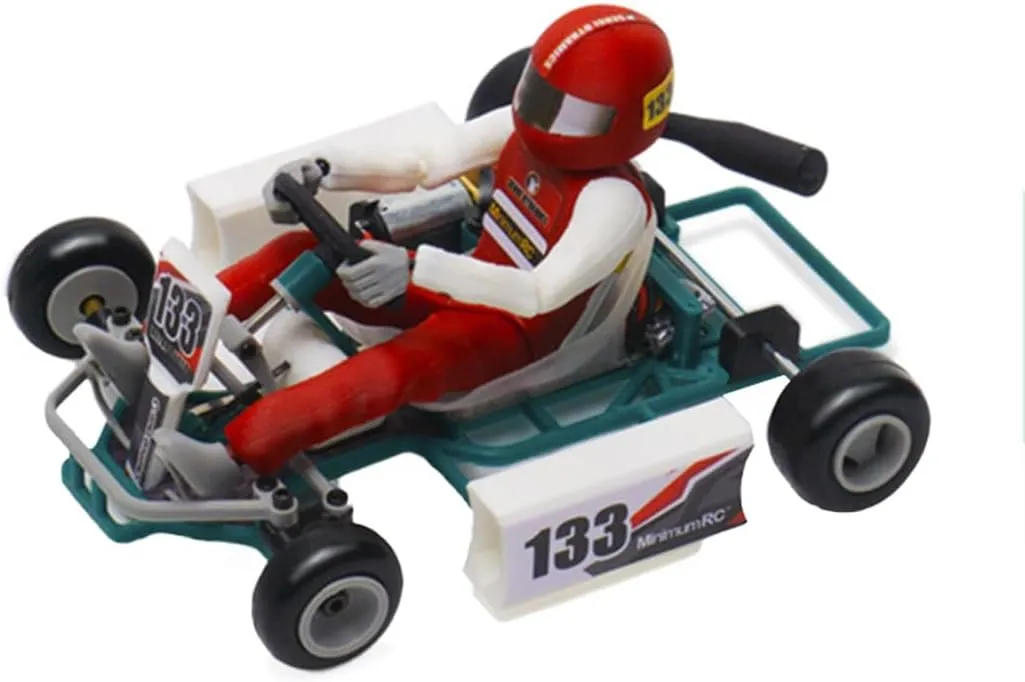 Mini RC Kart, 1/32 Scale 2.4G Retro RC Racing Car, DIY RC Hobby Sports Car Toys Gifts for Adults - 1 Battery