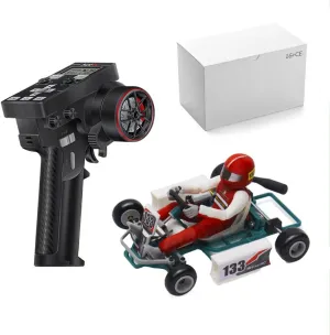Mini RC Kart, 1/32 Scale 2.4G Retro RC Racing Car, DIY RC Hobby Sports Car Toys Gifts for Adults - 1 Battery