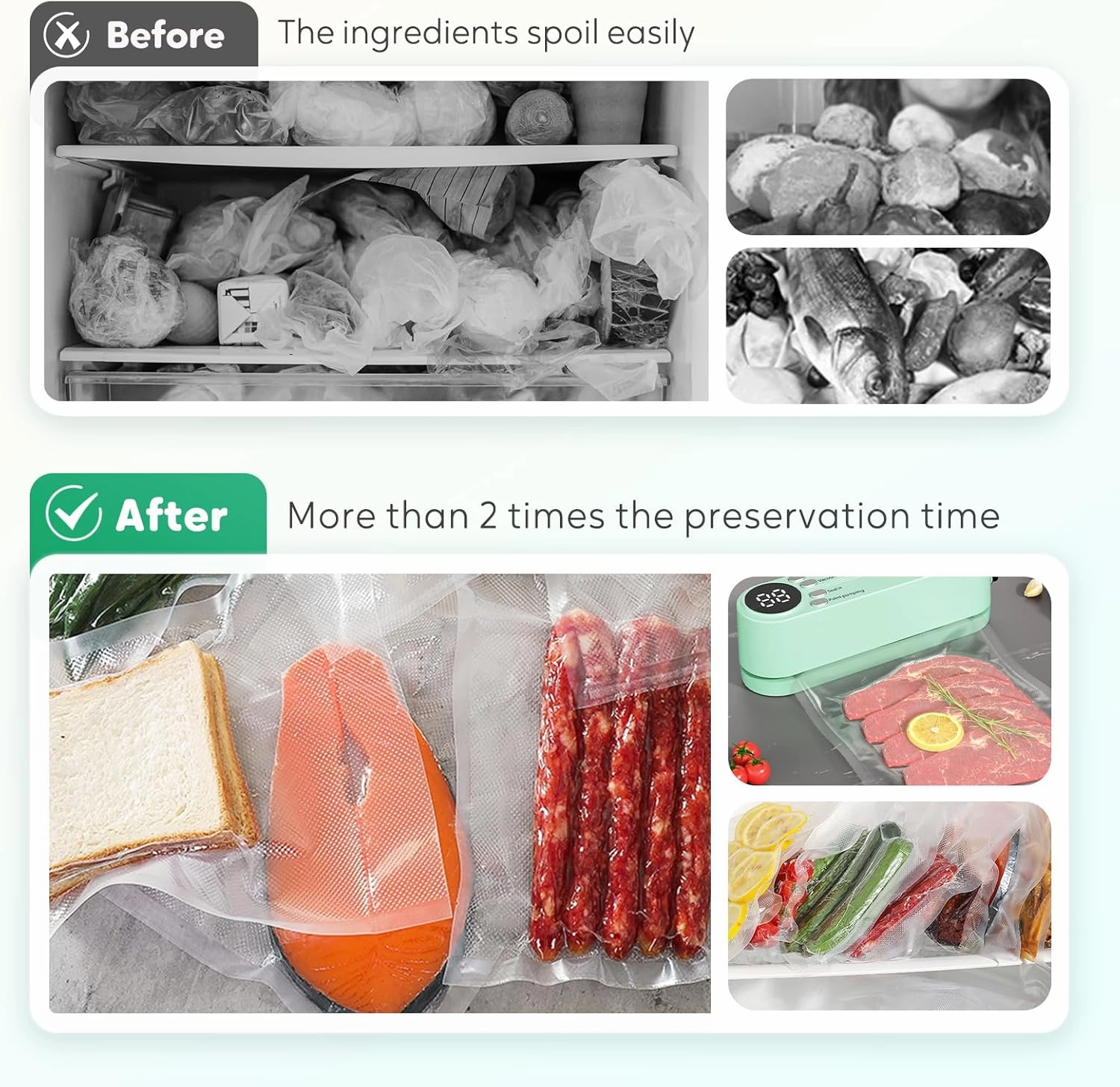 Mini Wireless Vacuum Sealer, 2025 New Mini Bag Sealer, Cordless Portable Handheld Vacuum Food Preservation Packaging and Laminating Machine, Sealer for Chip Bags and for Dry/Moist Food Storage (Beige)