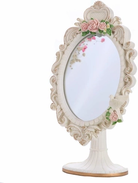 Mirror Princess Mirror Desktop Vanity Mirror Portable HD Cosmetic Resin Desktop singlesided Mirror