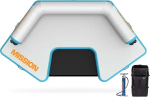 MISSION Boat Gear Reef Lite Lounge Lightweight Inflatable Water Mat with Easy-Up Access Mesh
