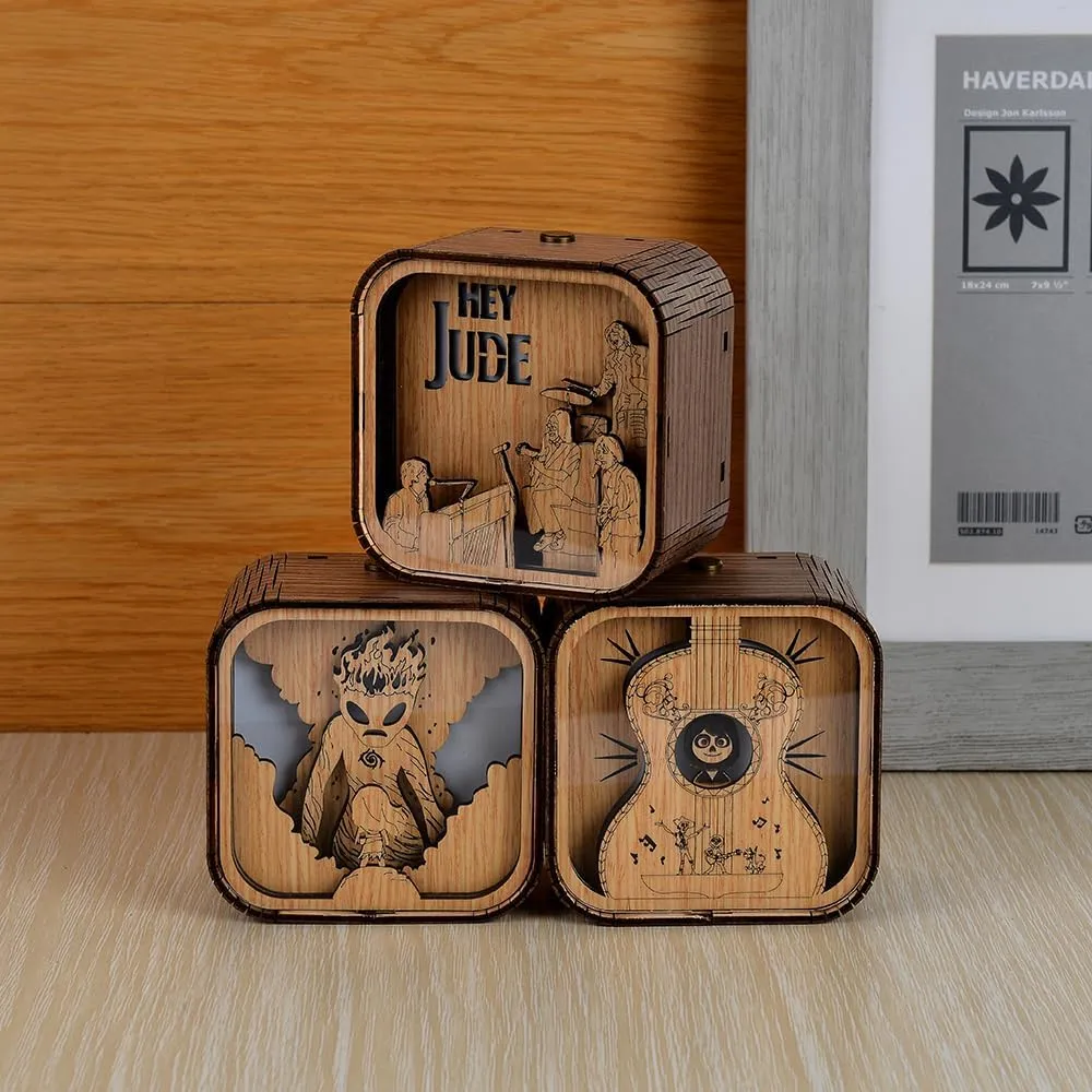 MissLiGarden Handmade Music Box, Vintage Wooden,Best Gifts for Wife Husband Girlfriend Boyfriend Girl Boy Son Daughter, Anniversary, Birthday, Valentine's Day (Hey Jude)