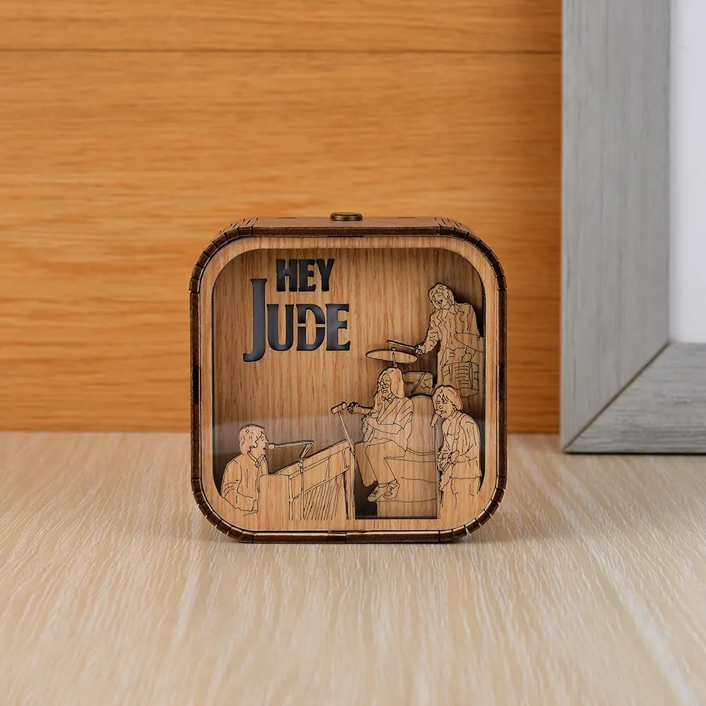 MissLiGarden Handmade Music Box, Vintage Wooden,Best Gifts for Wife Husband Girlfriend Boyfriend Girl Boy Son Daughter, Anniversary, Birthday, Valentine's Day (Hey Jude)