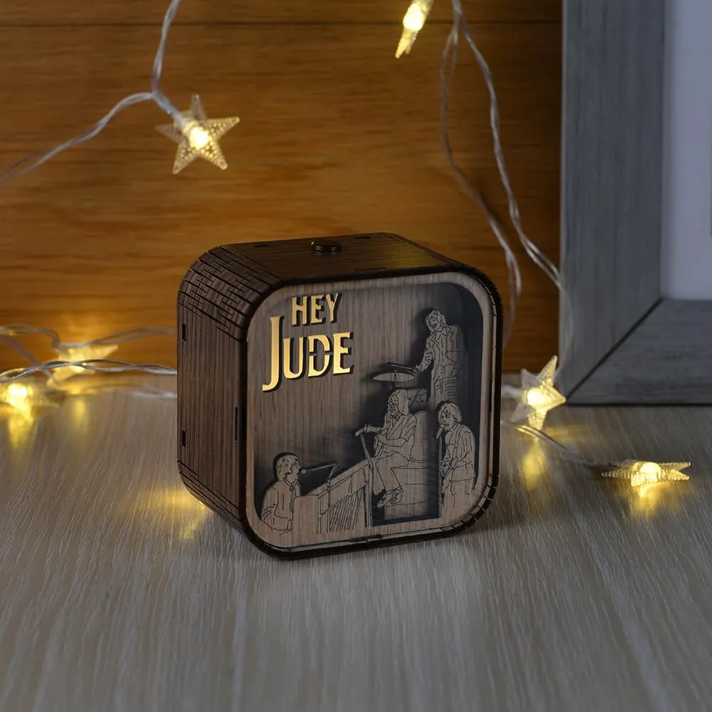 MissLiGarden Handmade Music Box, Vintage Wooden,Best Gifts for Wife Husband Girlfriend Boyfriend Girl Boy Son Daughter, Anniversary, Birthday, Valentine's Day (Hey Jude)