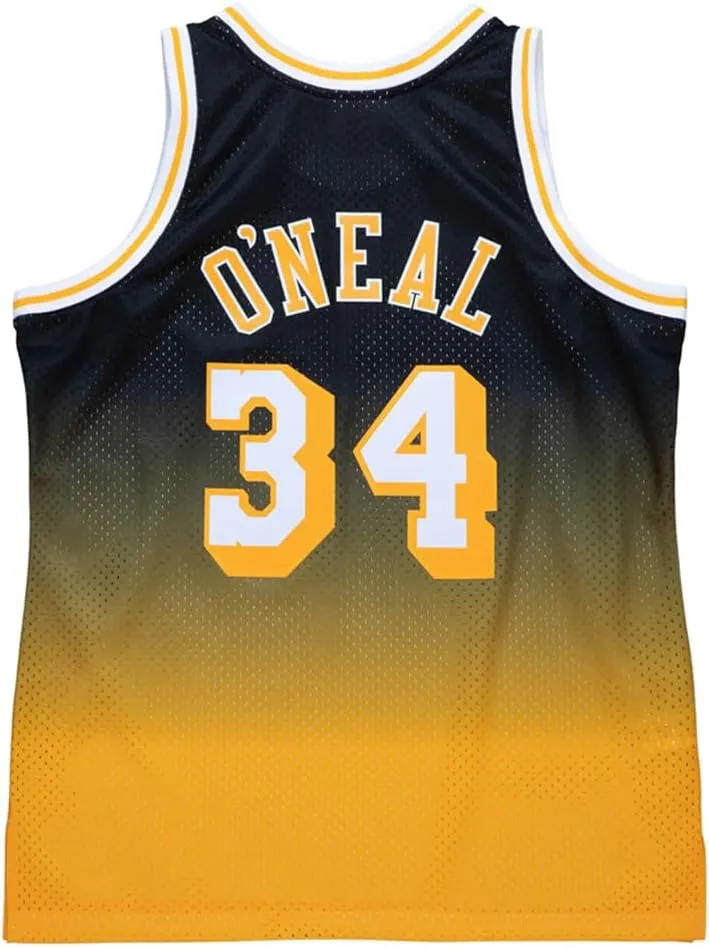 Mitchell & Ness Mens Fadeaway Swingman Crew Neck Athletic Tank Jersey 1996 Basketball Athletic - Black, Yellow