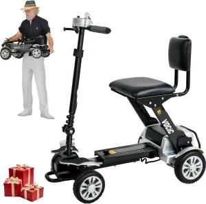 Mobility-Scooter-Carbon-Fiber, Mobility Scooters for Seniors Adults, Folding Powered Mobility Scooter, TSA Approved Electric Mobility Scooter with Seat, Foldable Electric Wheelchair, 4 Wheel