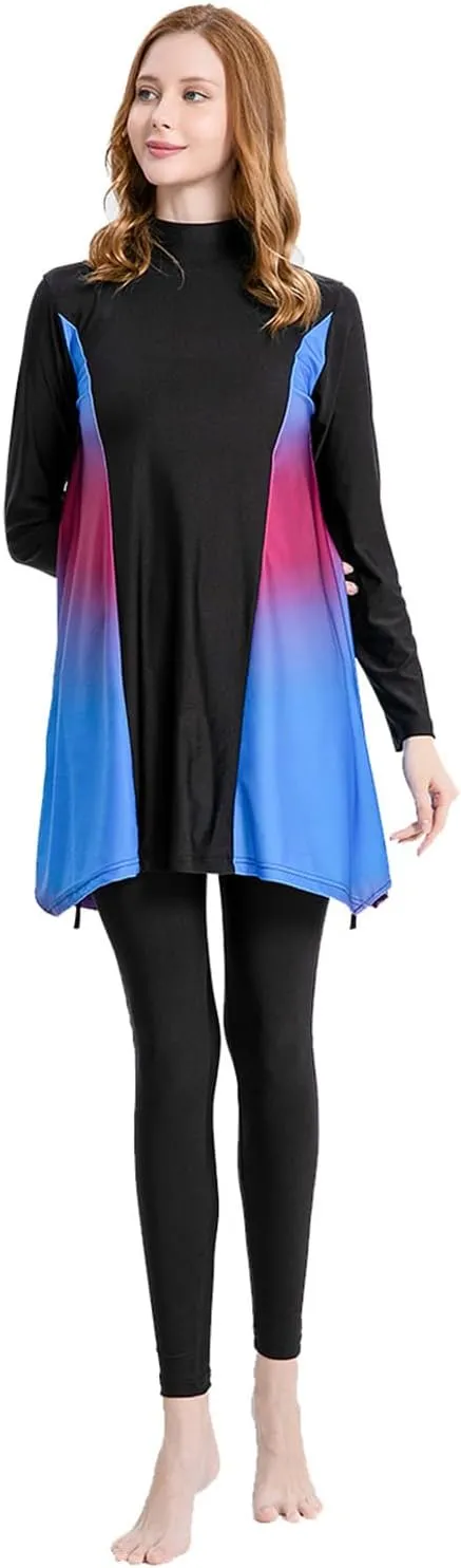 Modest Swimwear for Women Muslim Islamic Hijab Swimwear Burkini 3Pcs Arabic Swimming Costume Long Sleeve Beachwear