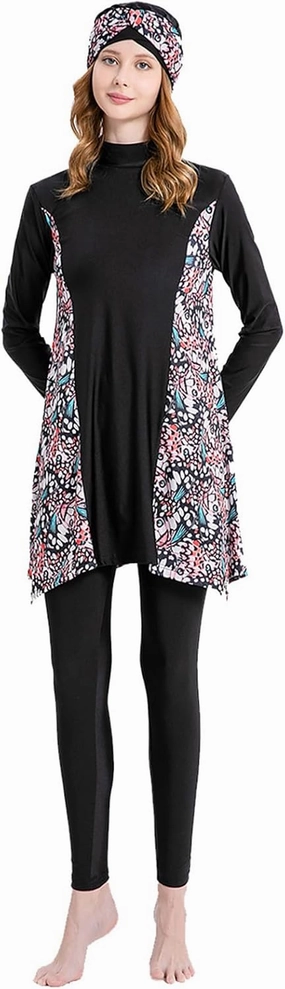 Modest Swimwear for Women Muslim Islamic Hijab Swimwear Burkini 3Pcs Arabic Swimming Costume Long Sleeve Beachwear