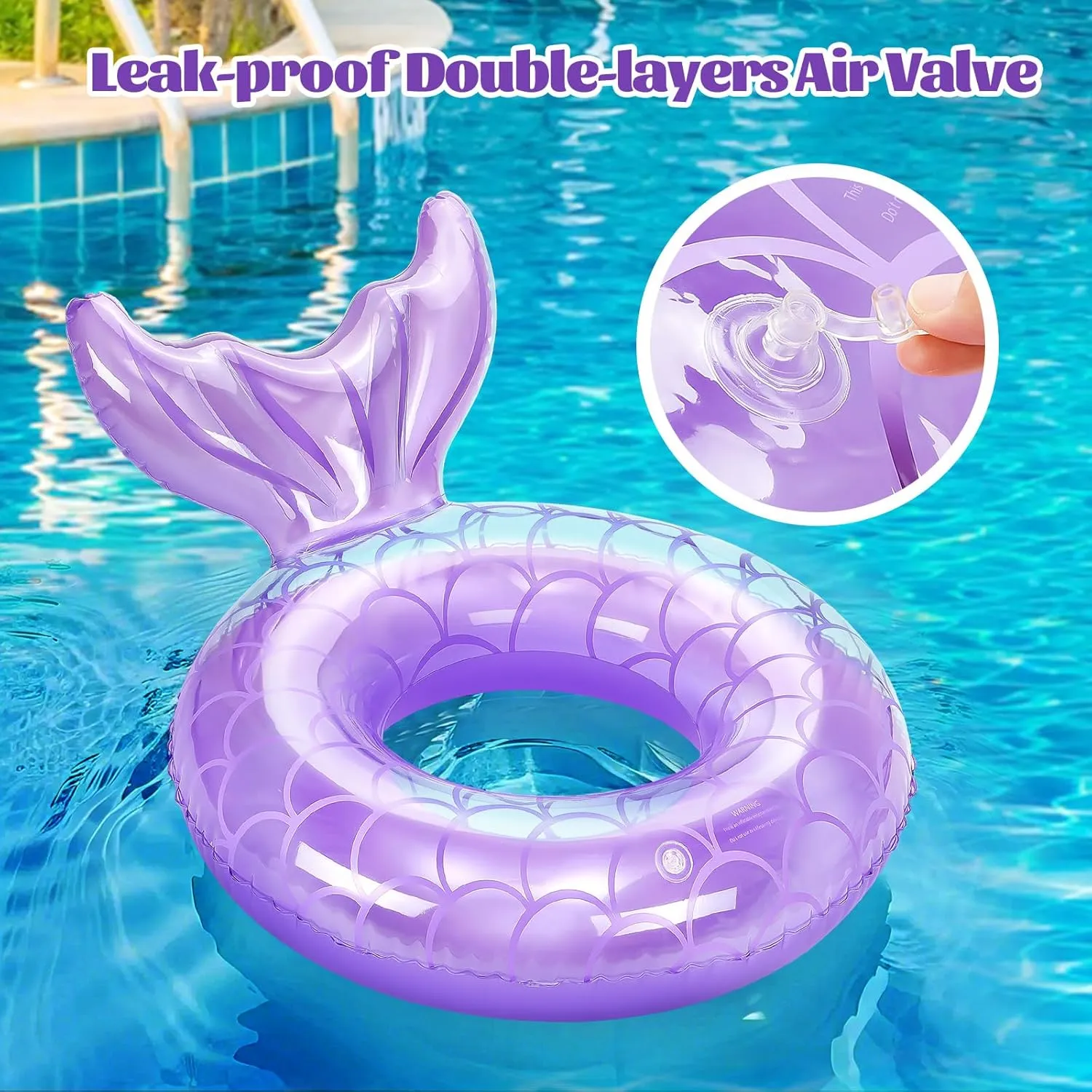 MoKo Inflatable Swimming Ring, Cute Pool Float Tube Decorations Swim Tubes Outdoor Pool Beach Water Floats Party Supplies Floaties