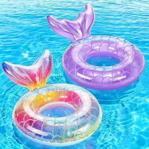 MoKo Inflatable Swimming Ring, Cute Pool Float Tube Decorations Swim Tubes Outdoor Pool Beach Water Floats Party Supplies Floaties