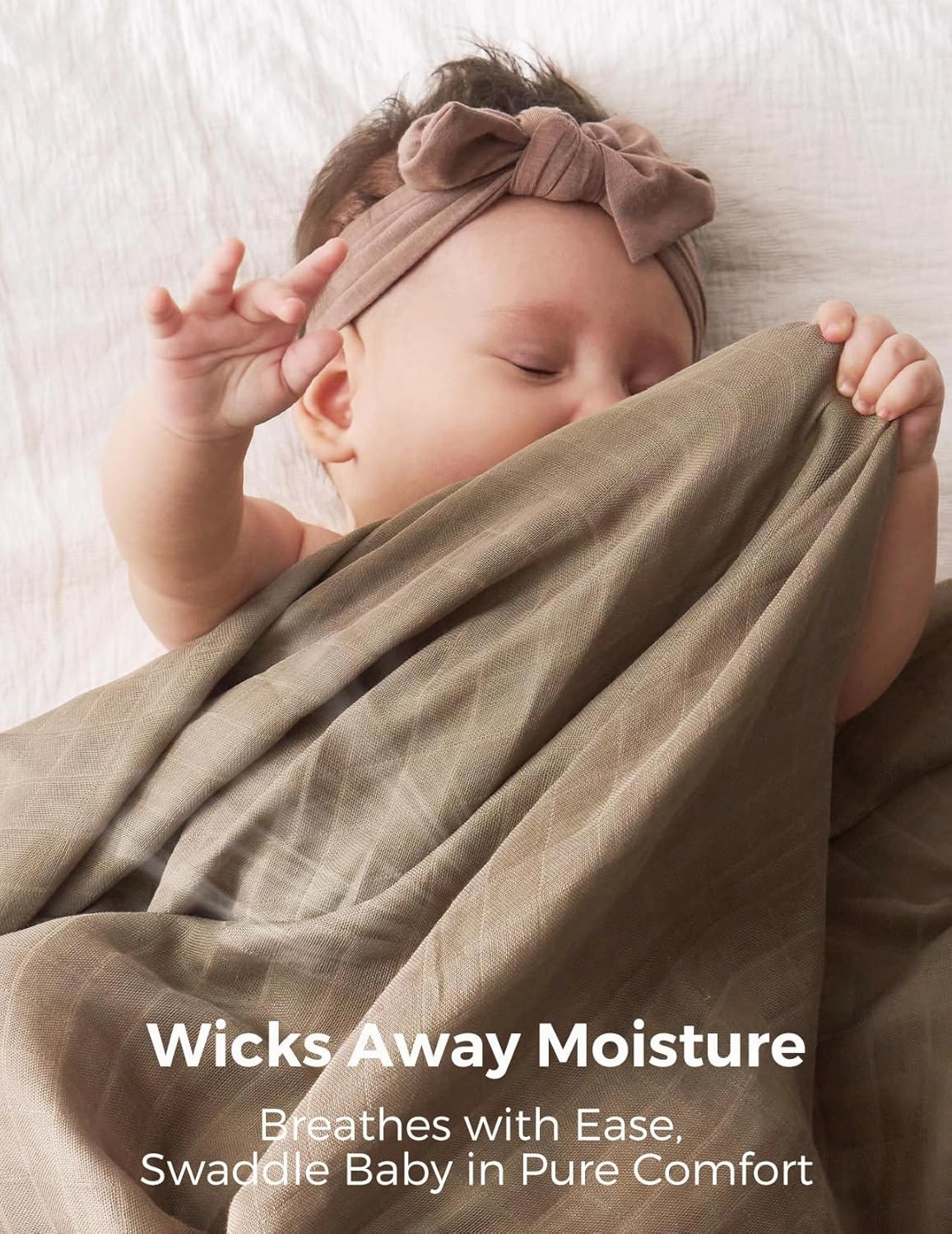Momcozy Muslin Swaddle Blankets for Baby Boys and Girls, 4-Pack Breathable and Skin-Friendly Receiving Blanket Wrap, Baby Essentials, Registry & Gift, 47 x 47 inches