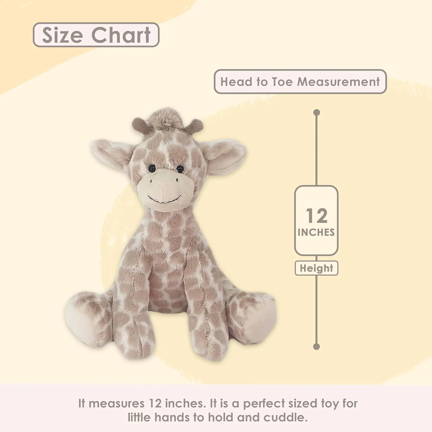Mon Ami Gentry The Giraffe Stuffed Animal – 12”, Soft Stuffed Toy Plushies for Babies/Toddlers, Gifts for Kids of All Ages, Zoo Animals