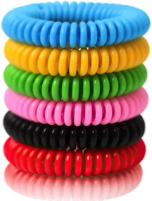 Mosquito Bracelets, 30 Pack Individually Wrapped, DEET Free, Natural and Waterproof Band
