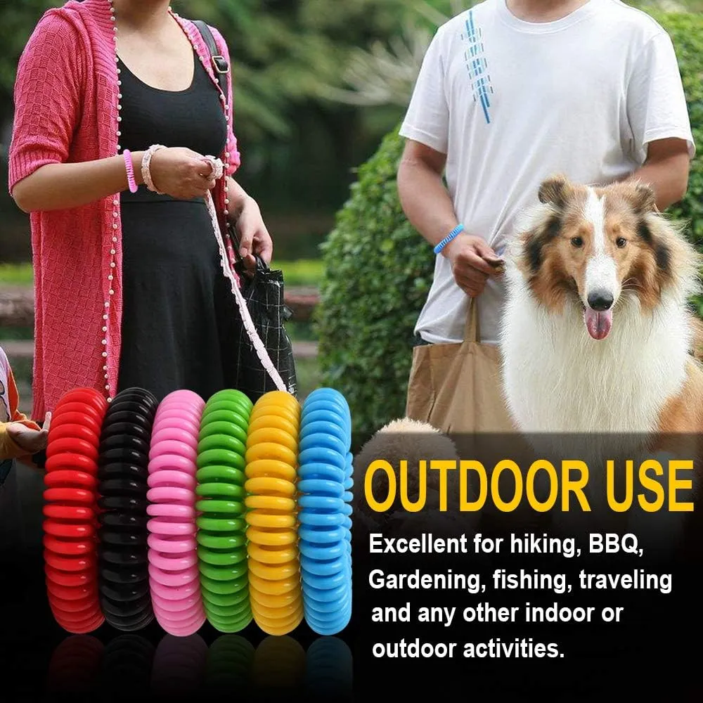 Mosquito Bracelets, 30 Pack Individually Wrapped, DEET Free, Natural and Waterproof Band
