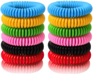Mosquito Bracelets, 60 Pack Individually Wrapped, DEET Free, Natural and Waterproof Band
