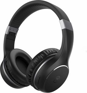 Motorola Sound Moto XT220 Bluetooth Wireless Headphones with Microphone, in-Line Control for Calls - Foldable Over-Ear Head Phones, Adjustable Headband, Dynamic Bass, Clear Sound - Black