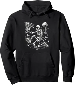 MR. BONES SLAM DUNK AND FIREFLIES BLANK BONES BASKETBALL Pullover Hoodie