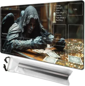 MTG Playmat 24” x 14” – Unique Artwork Playmat with Zones, Fits MTG Foundations, Poké, TCG, Yu-Gi-Oh!, Lorcana & Middle Earth Card Mat, Ultra Pro Quality, Free Storage Bag (The Painter Zone)