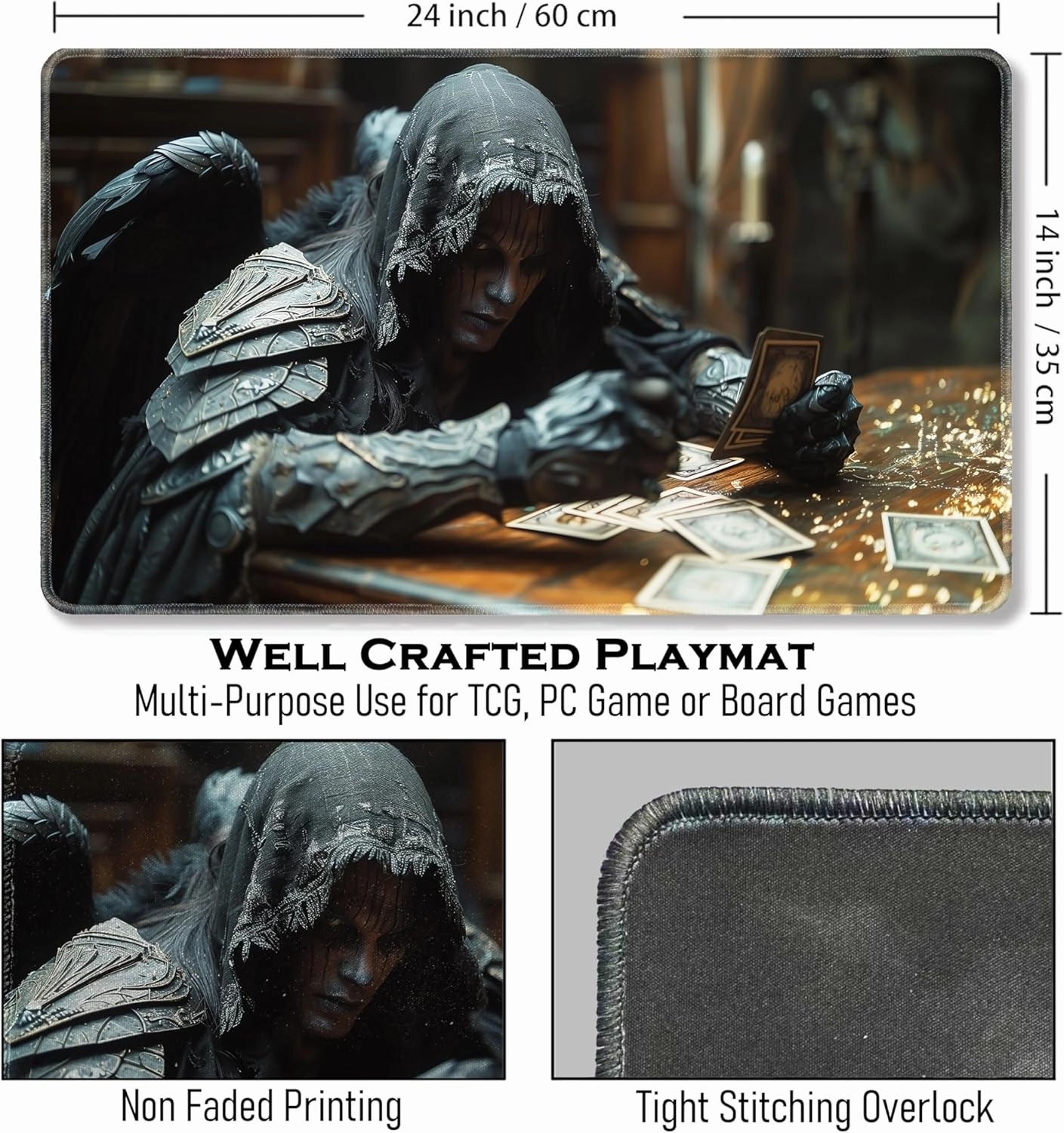 MTG Playmat 24” x 14” – MTG Unique Artwork Playmat with Zones, Fits MTG Foundations, Poké, TCG, Yu-Gi-Oh!, Lorcana & Middle Earth Card Mat, Ultra Pro Quality, Free Storage Bag (The Painter)