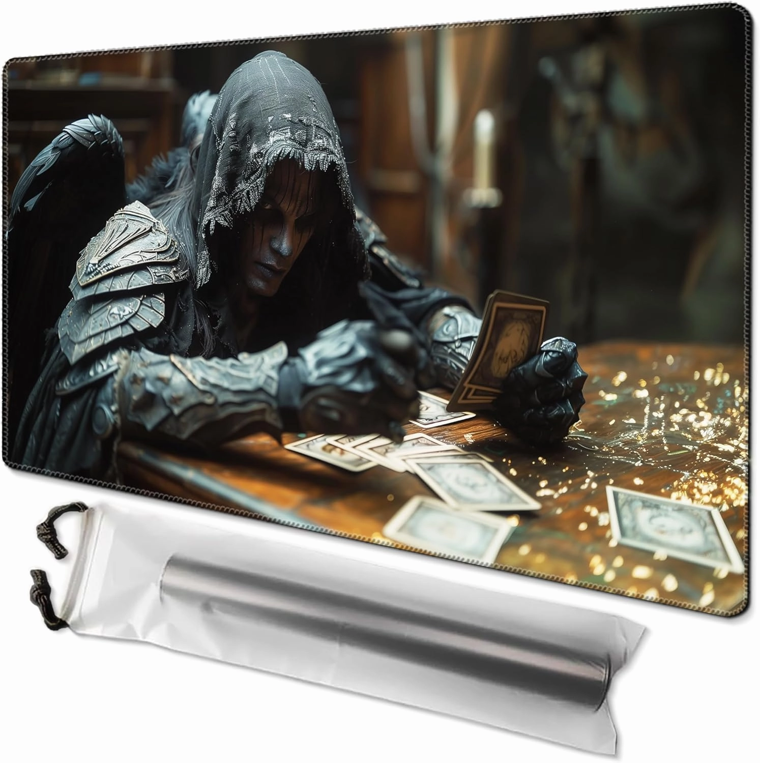 MTG Playmat 24” x 14” – MTG Unique Artwork Playmat with Zones, Fits MTG Foundations, Poké, TCG, Yu-Gi-Oh!, Lorcana & Middle Earth Card Mat, Ultra Pro Quality, Free Storage Bag (The Painter)
