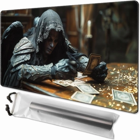 MTG Playmat 24” x 14” – MTG Unique Artwork Playmat with Zones, Fits MTG Foundations, Poké, TCG, Yu-Gi-Oh!, Lorcana & Middle Earth Card Mat, Ultra Pro Quality, Free Storage Bag (The Painter)