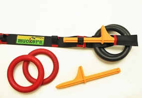 Muckers Ring Toss Set -Classic Outdoor Games, Beach,Tailgate,Camping & Yard Game (Quoits) w/ 3' Carry Strap by: Saturnian I