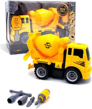 MUKIKIM Construct A Truck - Mixer. Take it Apart & Put it Back Together   Friction Powered(2-Toys-in-1!) Awesome Award Winning Toy That Encourages Creativity! …