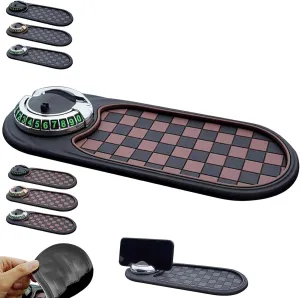 Multifunction Car Anti-Slip Mat, Car Anti Slip Mat Phone Holder, Multifunctional Car Anti-Slip Mat, All in One Dashboard Companion Mat (Brown Silver)