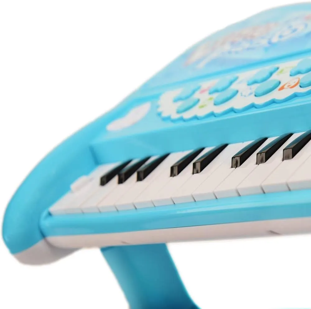 Multifunctional Toy Piano Keyboard - 5 Instrument Sounds, 3 Animal Sounds, Adjustable Microphone for Kids, Children Birthday