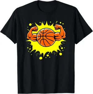 Muscle Basketball Slam Dunk Athletic Sports Fan T-Shirt