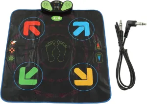 Music Dance Pad, Adjustable 3 Game Modes Electric Dance Mat for Children Kids, MP3 Connection, Foldable Non Slip PVC Material