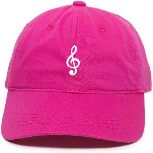 Music Note Baseball Cap Embroidered Cotton Adjustable Dad Hat