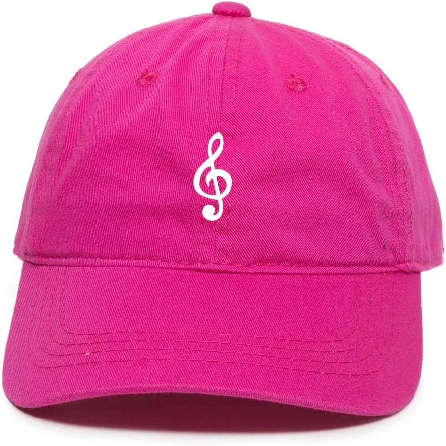 Music Note Baseball Cap Embroidered Cotton Adjustable Dad Hat