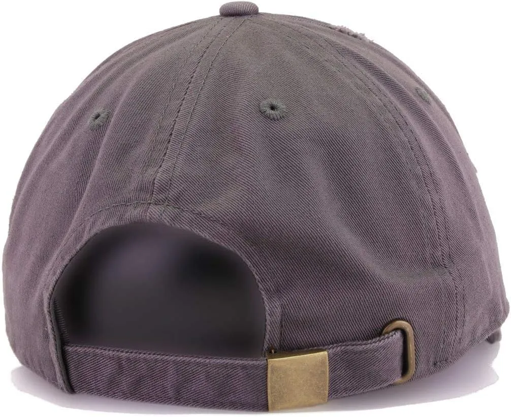 Music Note Vintage Baseball Cap Embroidered Cotton Adjustable Distressed Dad Hat