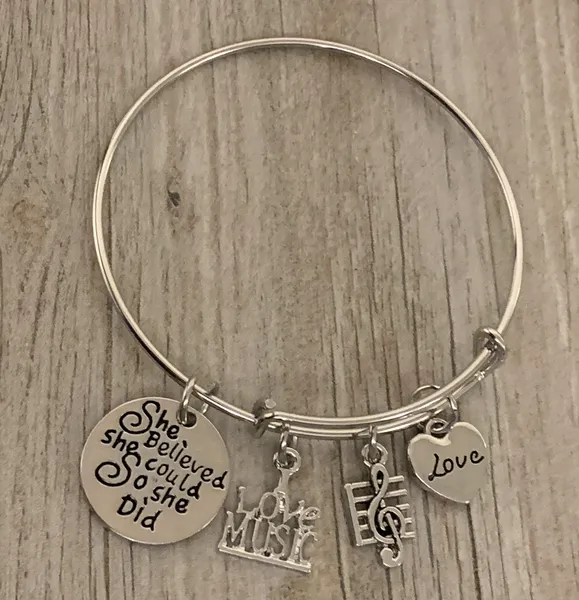 Music She Did Bangle Bracelet