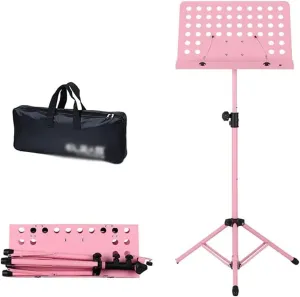 Music Stands Adjustable Height Music Holder Convenient Folding Sheet Music Stands with Handbag Dual-Purpose Metal Book Stand