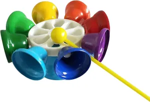 Musical Bell 8 Notes Metal Musical Percussion Bells Rainbow Color Orff Turning Bell for Kids Teaching Kindergarten Education