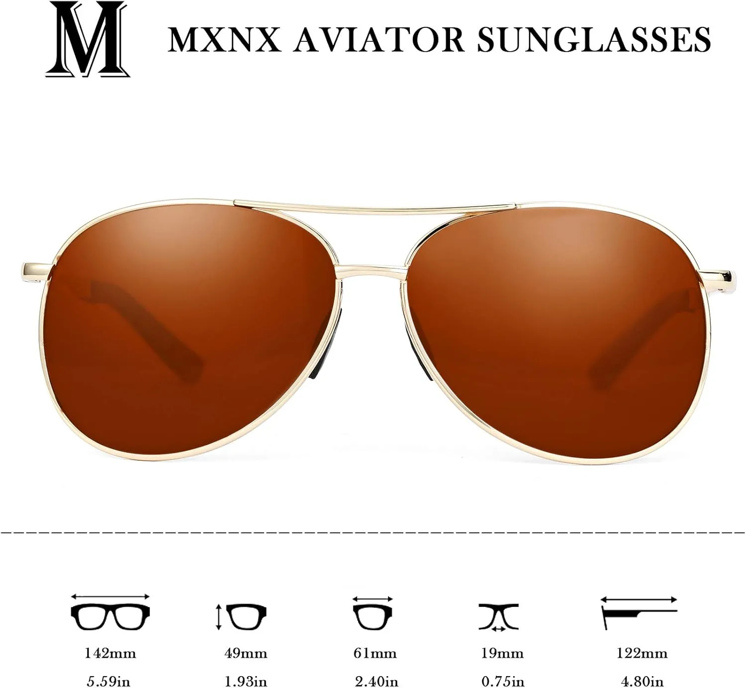 mxnx Aviator Sunglasses for Men Polarized Women UV Protection Lightweight Driving Fishing Sports Unisex glasses MX208